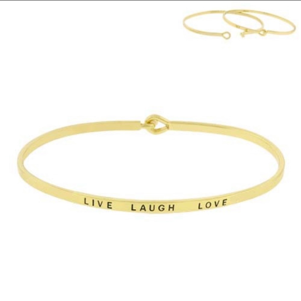 LIVE LAUGH LOVE gold bracelet